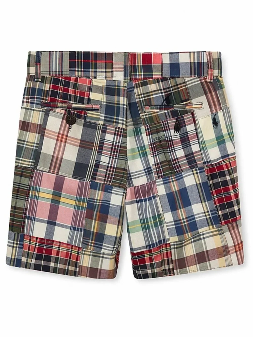 Polo Ralph Lauren Toddler Boys Madras Patchwork Shorts 3T Plaid Classic Preppy - Picture 3 of 4